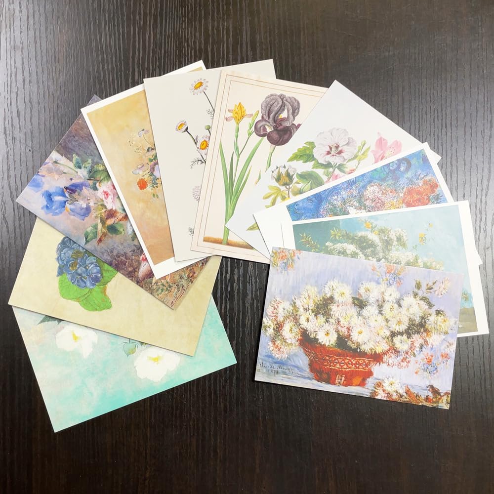 Amazon | 【正規輸入品】ポストカード アート10柄セット「花1